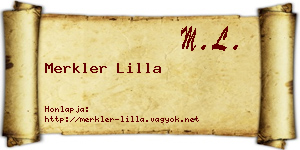 Merkler Lilla névjegykártya